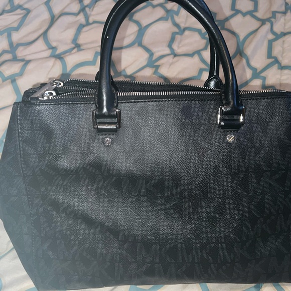 Purchased from Michael Kors Outlet. Black with grey MK and inside pockets - Picture 3 of 4